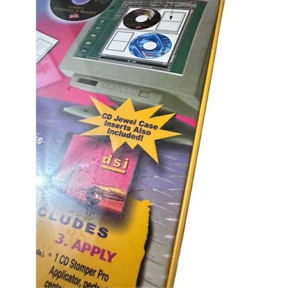 CD Stomper Pro CD Label Design Applicator System Kit 1999 NEW SEALED PC and Mac - Picture 4 of 8